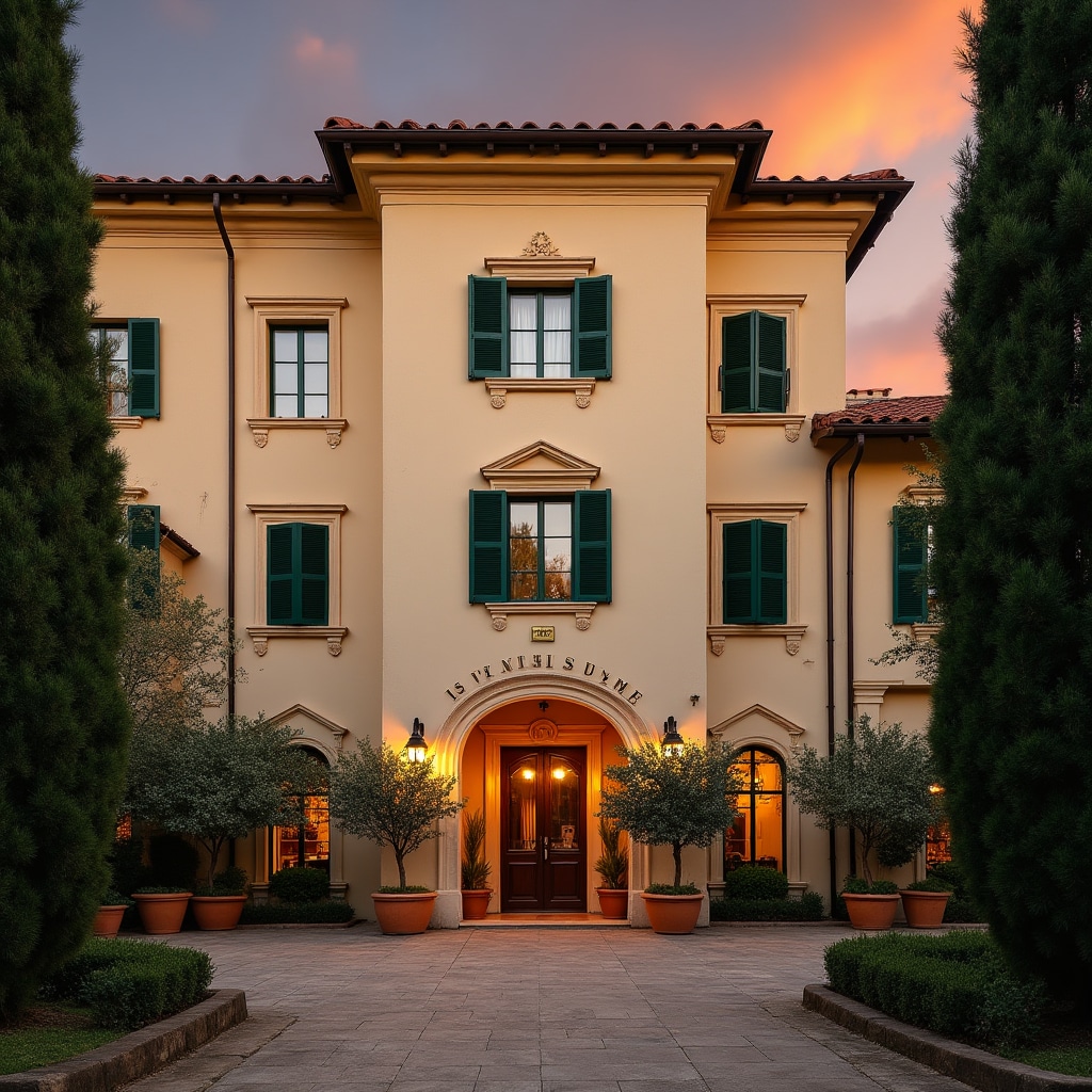 Facciata di hotel in fase di upgrade della categoria